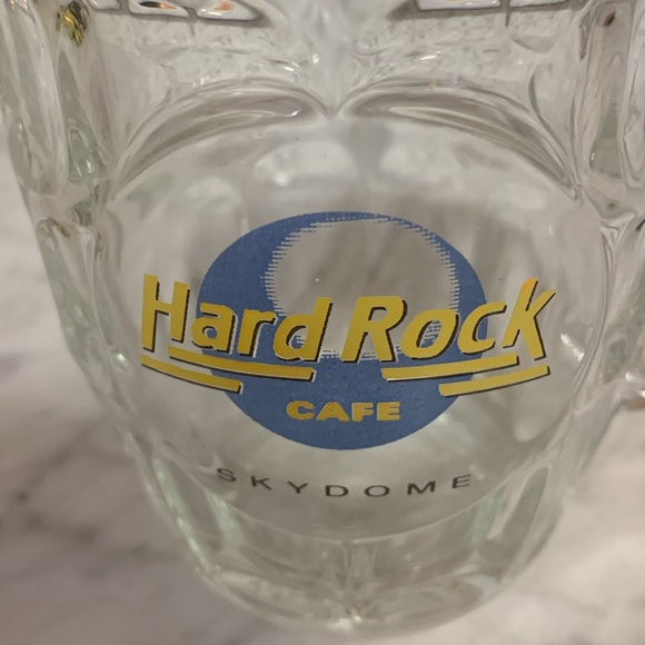 Hard Rock Cafe Clear Glass Mug Skydome StadiumToronto Canada Like NEW Dimple mug - Picture 3 of 7